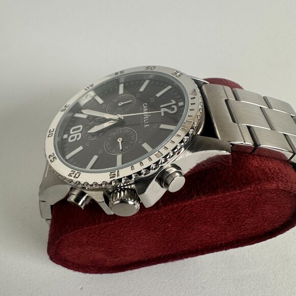 Caravelle by Bulova Chronograph, Silver Stainless Steel Band, Men's Wristwatch - Picture 7 of 7